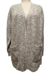 MARINE LAYER Women's Cabin Open Front Cardigan Size L Pockets Black White Soft - Bild 1 von 7