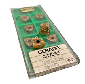 (10 Pcs) Ceratip WNMG 332HQ Grade: CR7025 Carbide Inserts - Picture 1 of 4