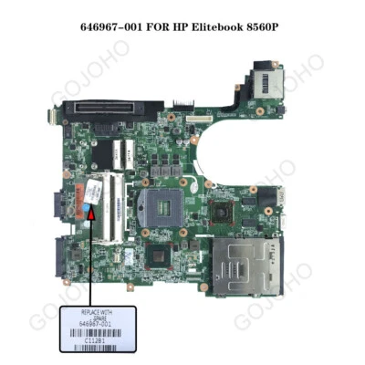 For HP EliteBook 8560P 6560B Motherboard 646967-001 QM67 DDR3 HD6470M HD7400M - Image 1 of 4