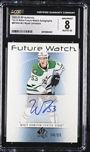 2022-23 SP Authentic Wyatt Johnston '12-13 Retro Future Watch Autographs CGC 8 - Picture 1 of 2