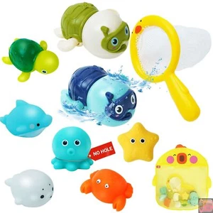 Bath Toys for Kids Ages 1-3,No Hole Mold Free Ocean Animal,Wind Up Swimming - Picture 1 of 7