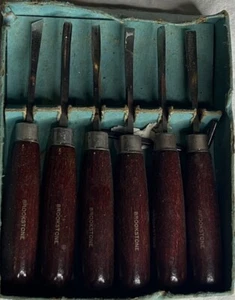 6 cinceles para tallar madera BROOKSTONE de colección herramientas de grabado EE. UU. - Imagen 1 de 3