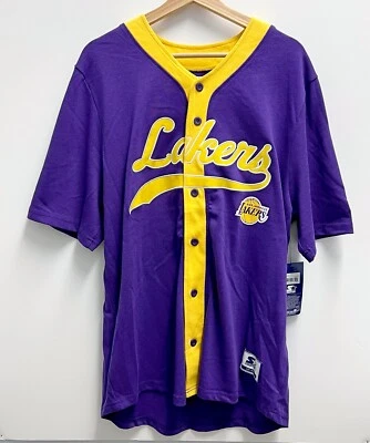 Los Angeles Lakers Starter Jersey Mens XL Purple Baseball Button-Down Style NBA - Image 1 of 4