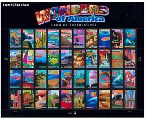 2006 Wonders of America Sc 4072a full mint sheet of 40 different designs - Picture 1 of 1