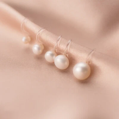 Damen Ohclips Süßwasserperlen Klassische Ohrringe Ohrklemmen ohne Loch - Bild 1 von 4