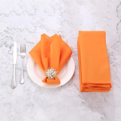 6Pcs Polyester Napkin Cloth Wedding Banquet Restaurants Hotel Dinner Table Decor - Image 1 of 4
