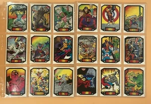 1987 MARVEL UNIVERSE SERIE 2 CONFLITTI COLOSSALI SET COMPLETO 90 CARTE. IN PAGINE - Foto 1 di 10