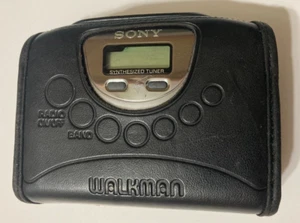 Sony Walkman WM-FX251 with case FM/AM Radio Works, Cassette does not FOR PARTS - Picture 1 of 4