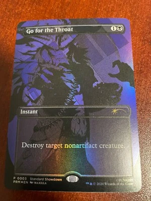 MAGIC THE GATHERING MTG GO FOR THE THROAT - FOIL COWBOY BEBOP STANDARD SHOWDOWN - Image 1 of 2