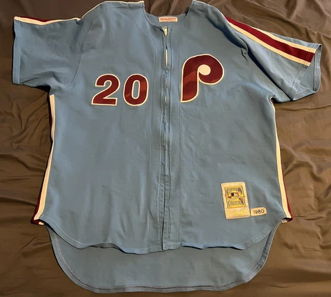 100% Authentic 1980 Philadelphia Phillies Mike Schmidt Mitchell Ness Jersey XXL Cover