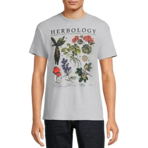 Vintage Harry Potter Gray Hogwarts Herbology Graphic T-Shirt Men's S New W/Tags - Picture 1 of 5