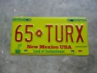 New Mexico license plate # 65  TURX