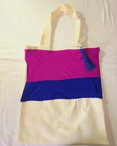 Large Womens Canvas Beach Tote Bag Canvas Shoulder Handle Bags Shopping bag - Picture 1 of 3