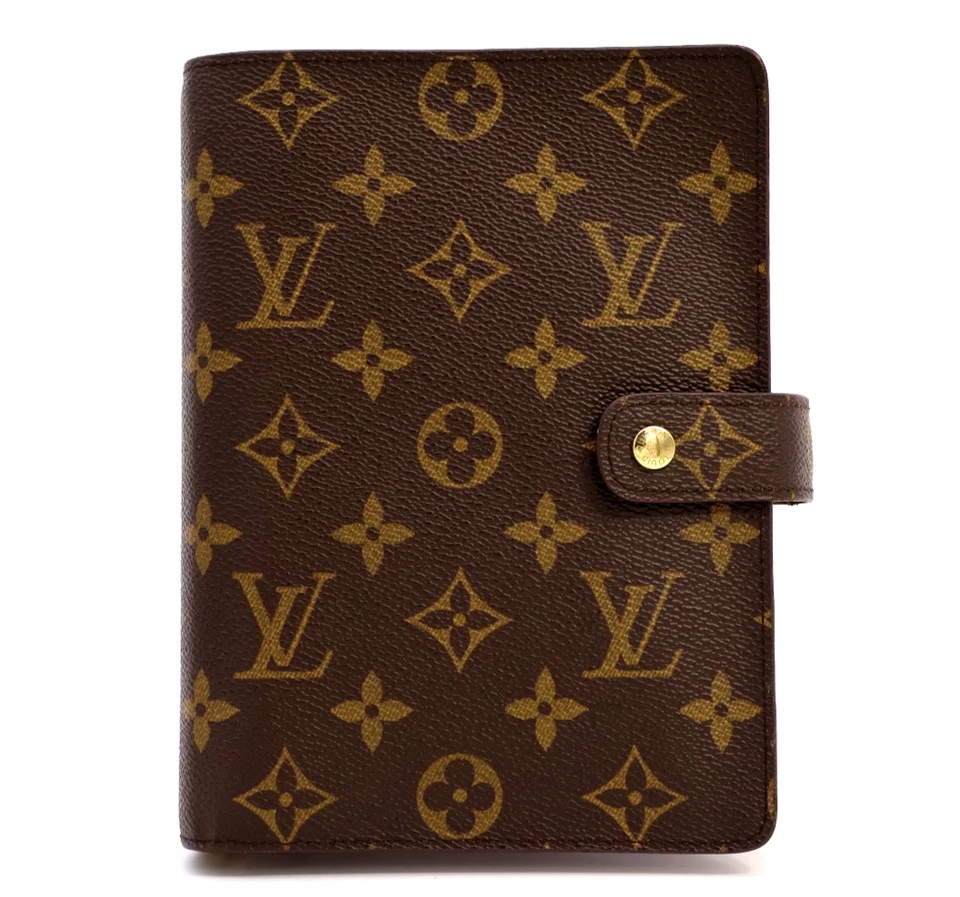 Louis Vuitton Monogram Agenda MM Day Planner Cover R20105 Brown Authentic 670 - Image 1 of 4