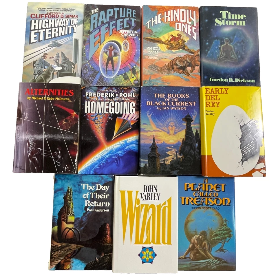 Sci-Fi Lot 11 Hardcovers Simak, Pohl, Varley, Card, Anderson - VG BCE - Image 1 of 4