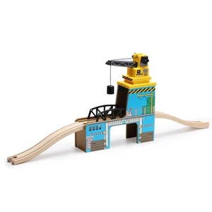 SainSmart Jr. Wooden Train Set Accessories, Magnetic Rotary Crane Set with Tr... - Bild 1 von 5