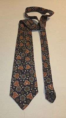 Corbata Claybrooke Vintage, Seda Roja con Patrón Floral Multicolor Foto 1 de 4