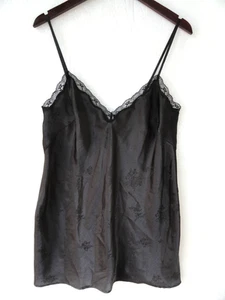August Silk Mini Slip Dress Black Whimsigoth Dark Fairy Grunge Womens Size Large - Picture 1 of 11