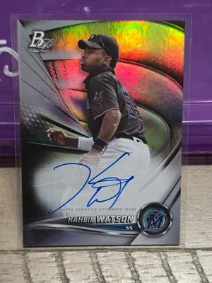 AUTO ⚾ 2022 Bowman Platinum KAHLIL WATSON Top Prospects TOP-98 *  Autographed - Image 1 of 3
