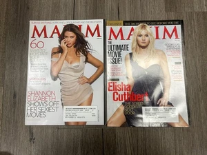 MAXIM MAGAZINES MAY JUNE 2008 LOT OF 2  ELISHA CITHBERT SHANNON ELIZABETH VG  - Picture 1 of 1