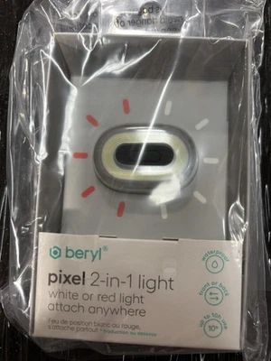 Beryl Pixel 2 In 1 Bike Light White Or Red Light Attach Anywhere - Image 1 of 3