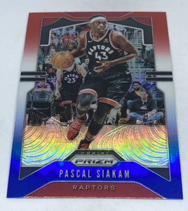 2019-20 Panini Red White Blue Prizm Refractor Pascal Siakam #156 Toronto Raptors - Picture 1 of 2