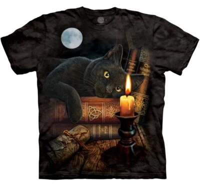 Cat Kittens Kitty Moon Magic Witching Hour Cute Black Mountain T-Shirt S-3X - Image 1 of 4