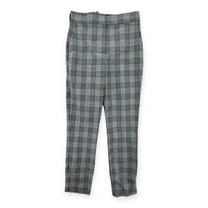 NWT Zara Leggings Womens Small Pants Gray Plaid Stretch Elastic Comfort Pull On - Picture 1 of 7