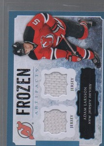 ADAM LARSSON 2013-14 UPPER DECK ARTIFACTS FROZEN ARTIFACTS DUAL JERSEY #FA-AL