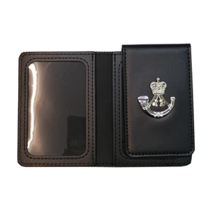 British Army Rifles Light Infantry MOD90 ID Identity Card Leather Wallet Holder - Picture 1 of 4