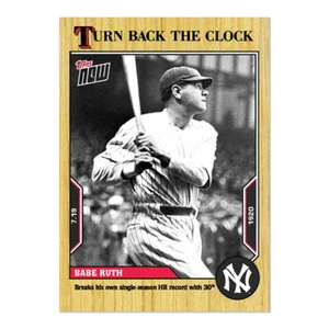 2022 Turn Back the Clock 111 - Babe Ruth Breaks HR Record -Free Shipping Always! - Picture 1 of 2
