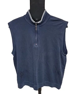 Fairway and Greene 1/4 Zip Herren Gr. XL dunkelblau Pima Baumwolle Pullover Weste - Bild 1 von 8