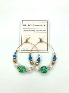 Pendientes Nordstrom Melrose And Market - Aro grande con vidrio y otras cuentas - Imagen 1 de 2