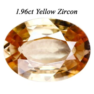 Aspecto impecable 1,96 quilates color amarillo dorado circón natural extraído en Camboya - Imagen 1 de 8