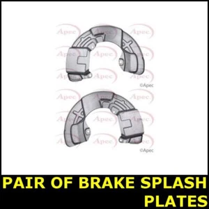 Pair Brake Cover Back Plate Front Left Right FOR VOLVO S80 I 98->08 Apec - Picture 1 of 7