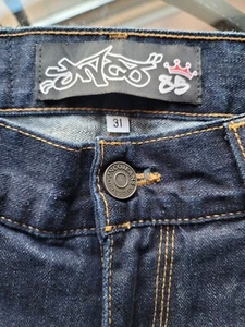 Vintage JNCO Dark Denim Crown Jeans 31x34 - Picture 1 of 6