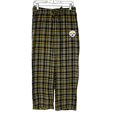 NFL Team Apparel Womens Pittsburgh Steelers Sleep Pajama Pants Yellow Small Cover