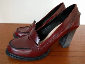 Kurt Geiger Leather Court Shoes Cherry - Size 41/7½ - Picture 1 of 11