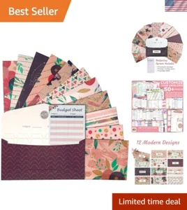 The Pretty Penny Budget Envelope System: 12 Laminated Cash Envelopes & Sheets - Picture 1 of 9