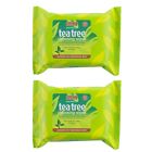 Tea Tree Cleansing MakeUp Wipes, Australian, Tighten Pores, Twin Pack - 60 Wipes