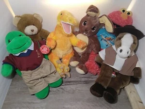 6 Vintage Build A Bear BAB Plush Animal Lot Collection W/ Outfits Sound Old Tags - Picture 1 of 12