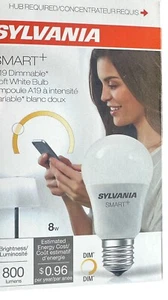 Sylvania Smart+ Light Bulb Dimmable Soft White A19 9W 800 Lumen 2700K - Picture 1 of 1