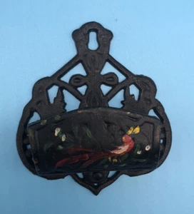 Soporte de fósforo de hierro fundido vintage pintado a mano - Imagen 1 de 8