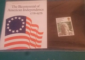 UNITED KINGDOM Mint American Independence stamp, package and postcard - Picture 1 of 3