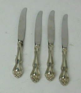 4 Westmoreland George & Martha Sterlingsilber Griff Tafelmesser 9" keine Monos - Bild 1 von 3