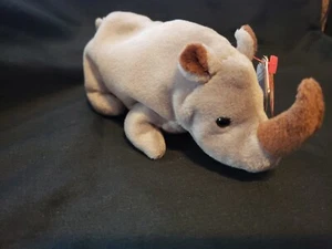 SPIKE the RHINOCEROS Ty® Beanie Babies Rhino 5th Gen Hang & 6th Gen Tush, Error - Picture 1 of 6
