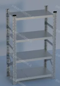 Metalsistem Scaffale Super 123 H.1576 4 Ripiani Metallo Modulo Iniziale - Foto 1 di 7