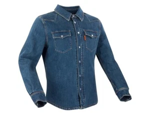 NEW SEGURA TERENCE MOTORCYCLE SHIRT BLUE WAS $299.95 - Picture 1 of 6
