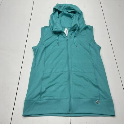 Lorna Jane Life Dani 无袖拉链连帽衫 Laguna Beach 女式 L 码 — 第 1/4 张图片