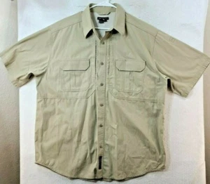 5.11 Tactical Series Mens XL Beige Button Up Short Sleeve Shirt  - Picture 1 of 12
